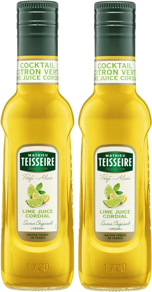 Teisseire Getränke-Sirup Lime Juice Cordial 0,25L (2er Pack)