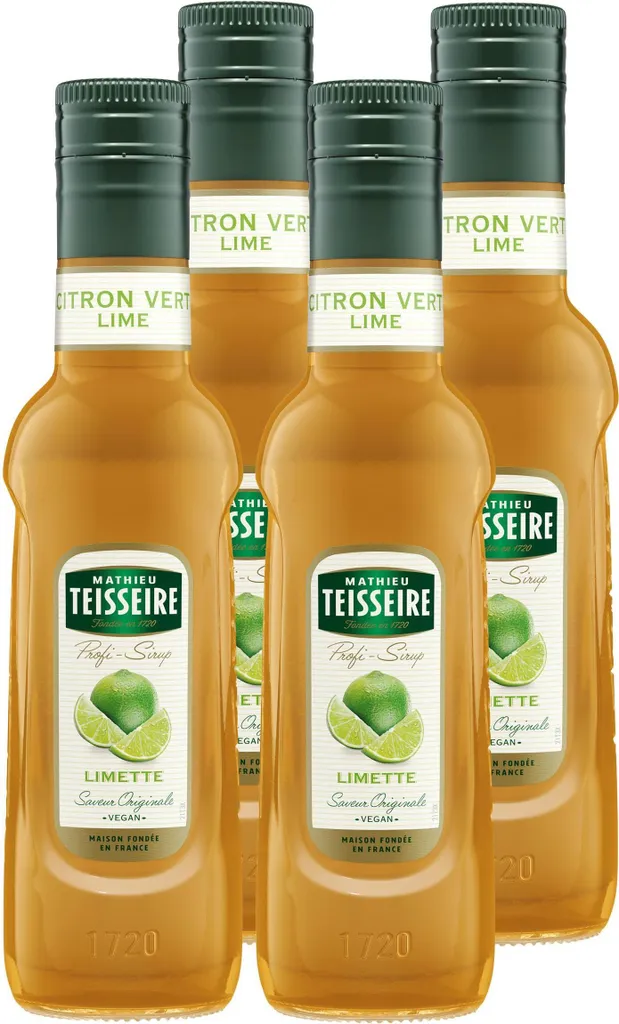 Teisseire Getränke-Sirup Limette 0,25L (4er Pack)