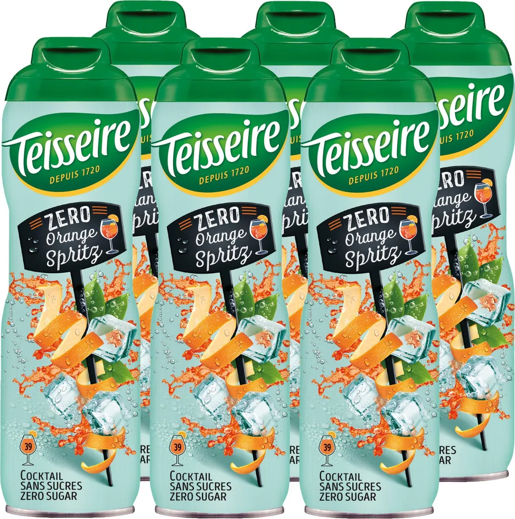 Teisseire Getränke-Sirup Orange Spritz 0% 600ml - Cocktails (6er Pack)