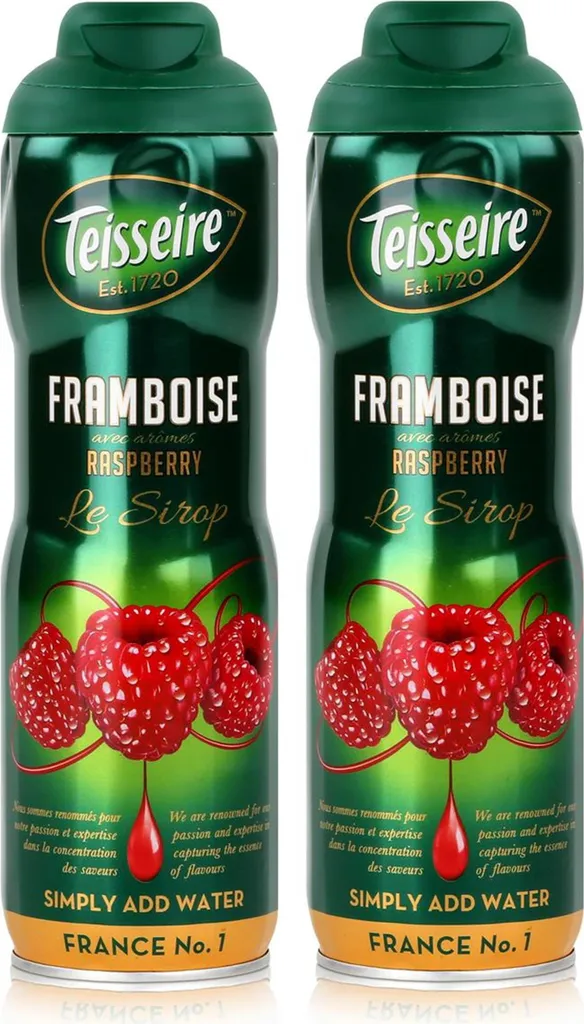 Teisseire Getränke-Sirup Raspberry/Himbeer 600ml - Intens. Geschmack (2er Pack)