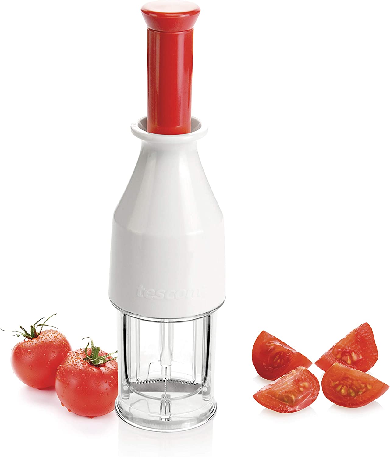 Tescoma 643557 Cuts Tomatoes, Stainless Steel, White/Clear