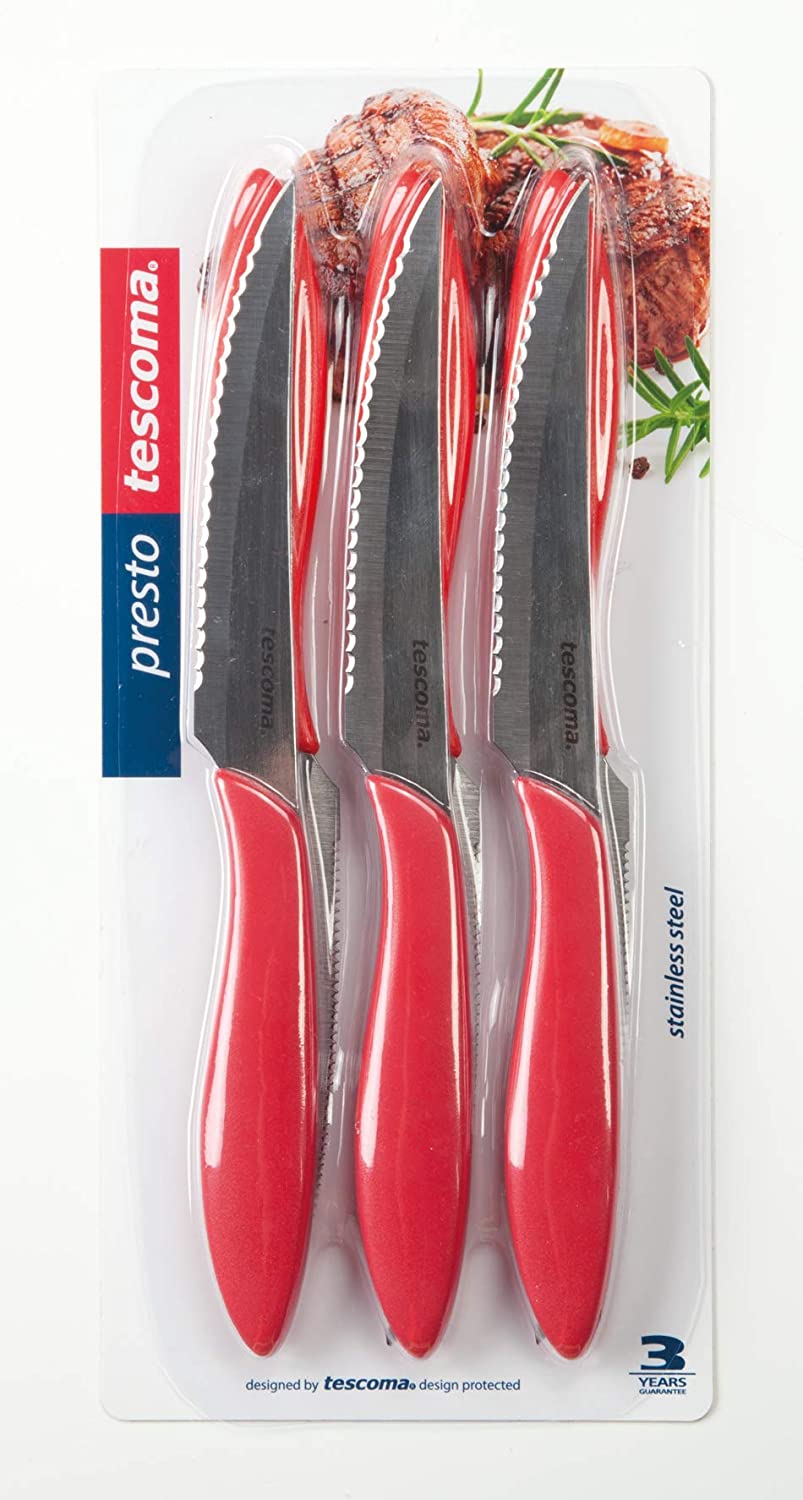 Tescoma 863056.00 Steak Knives Set of 6 with Red Handle