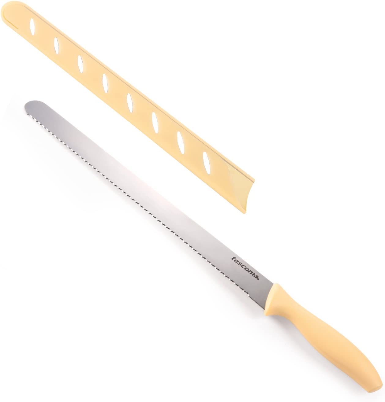 Tescoma Cake knife 30 cm long, pastry knife with one-sided saw edge and blade guard
