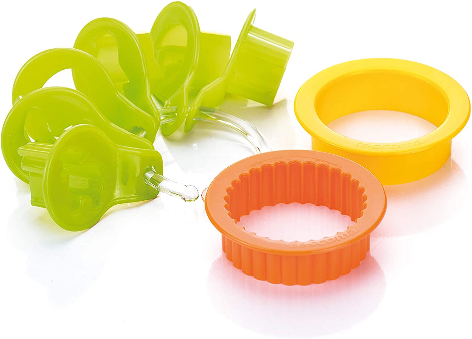 Tescoma Delícia Plastic Cookie Cutter, Orange/Yellow/Green, 23 x 14 x 3.6 cm