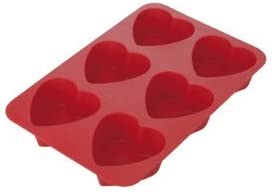 Tescoma Delicia Silicone Baking Pan, 6 Hearts