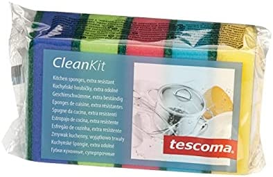Tescoma Kitchen Sponges 5 Pcs Extra Resistant Clean Kit, Assorted