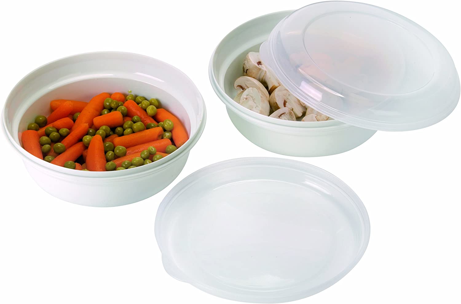 Tescoma Microline 0.5 Litre Round Dish with Lid Set of 2