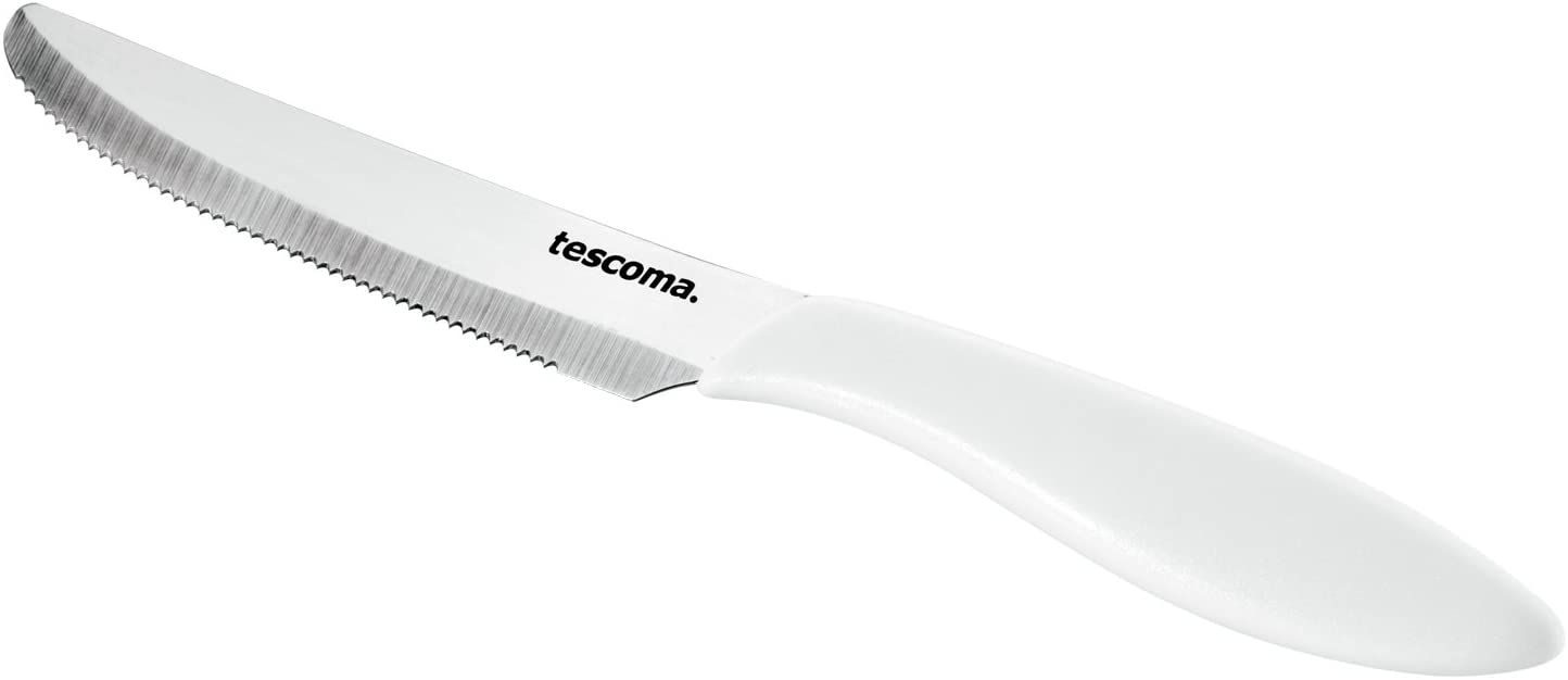 Tescoma Presto 12 cm Set of 6 Table Knives, White
