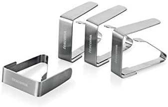 Tescoma Presto Clip Table Cloth Clips Stainless Steel Pack of 4, Grey, 110 x 1.8 x 17 mm