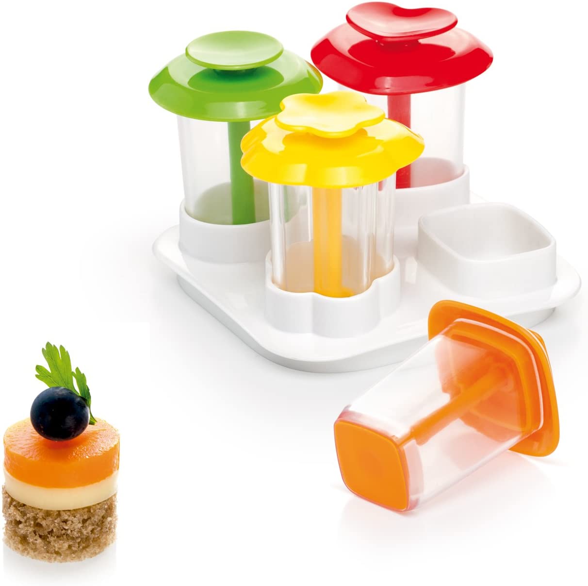 Tescoma Presto Foodstyle Scivaro Layers Presto 4 Shapes 2 Parts, Plastic, Multicolre, 10.5 x 7.5 x 15 cm