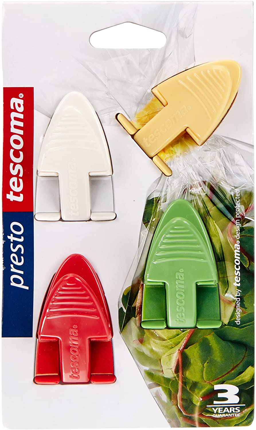Tescoma Tweezers Bag Clip, Multicoloured 18 x 10.5 x 3.1 cm, Set of 4