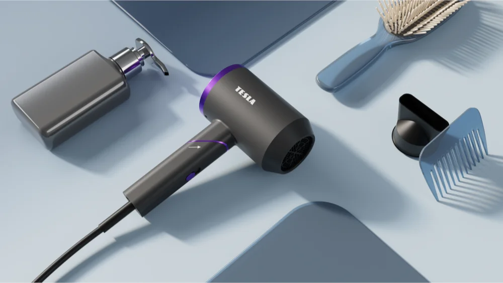 Tesla Foldable Ionic Hair Dryer Hairdryer