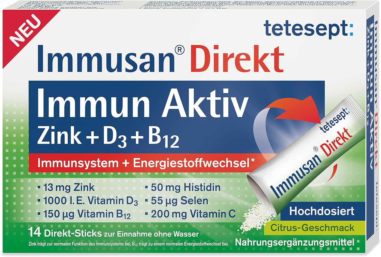 tetesept® Immusan Direct Immune Active Zinc + D3 + B12