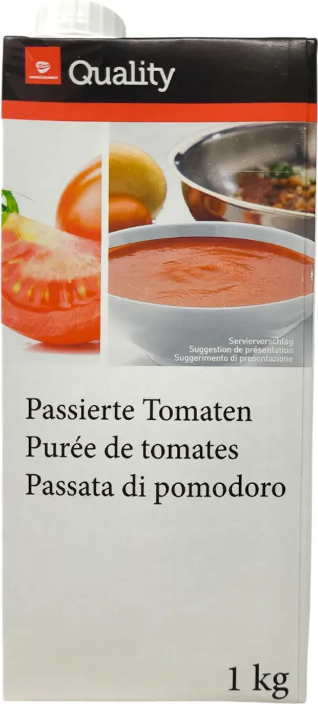 TGQ Passierte Tomaten 1kg TetraPack Vorrat für Pasta Saucen Pizza