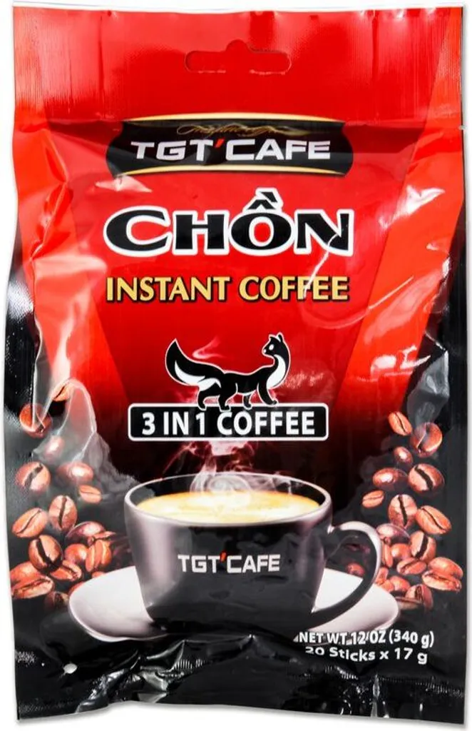 TGT Chon Instant Kaffee 3-in-1 | 340g (20x17g) Pulverkaffee Sticks | Instant Coffee