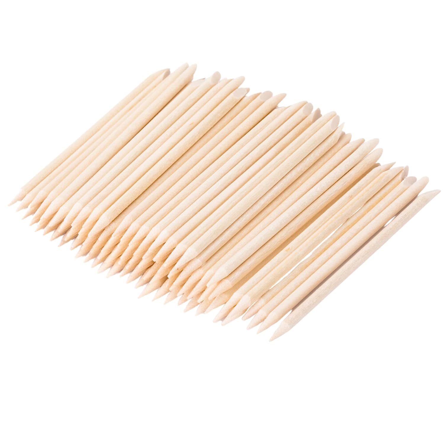 Inlaq® Orange Wood Cuticle Sticks - The Professional Tool for Manicure and Pedicure | Precise Push Back of 100