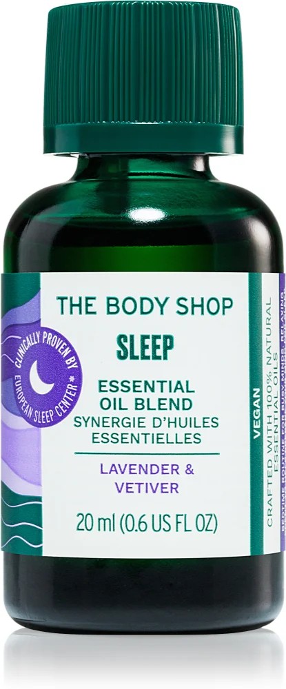 The Body Shop Mandarin & Bergamot essential oil made from tangerines with a calming effect