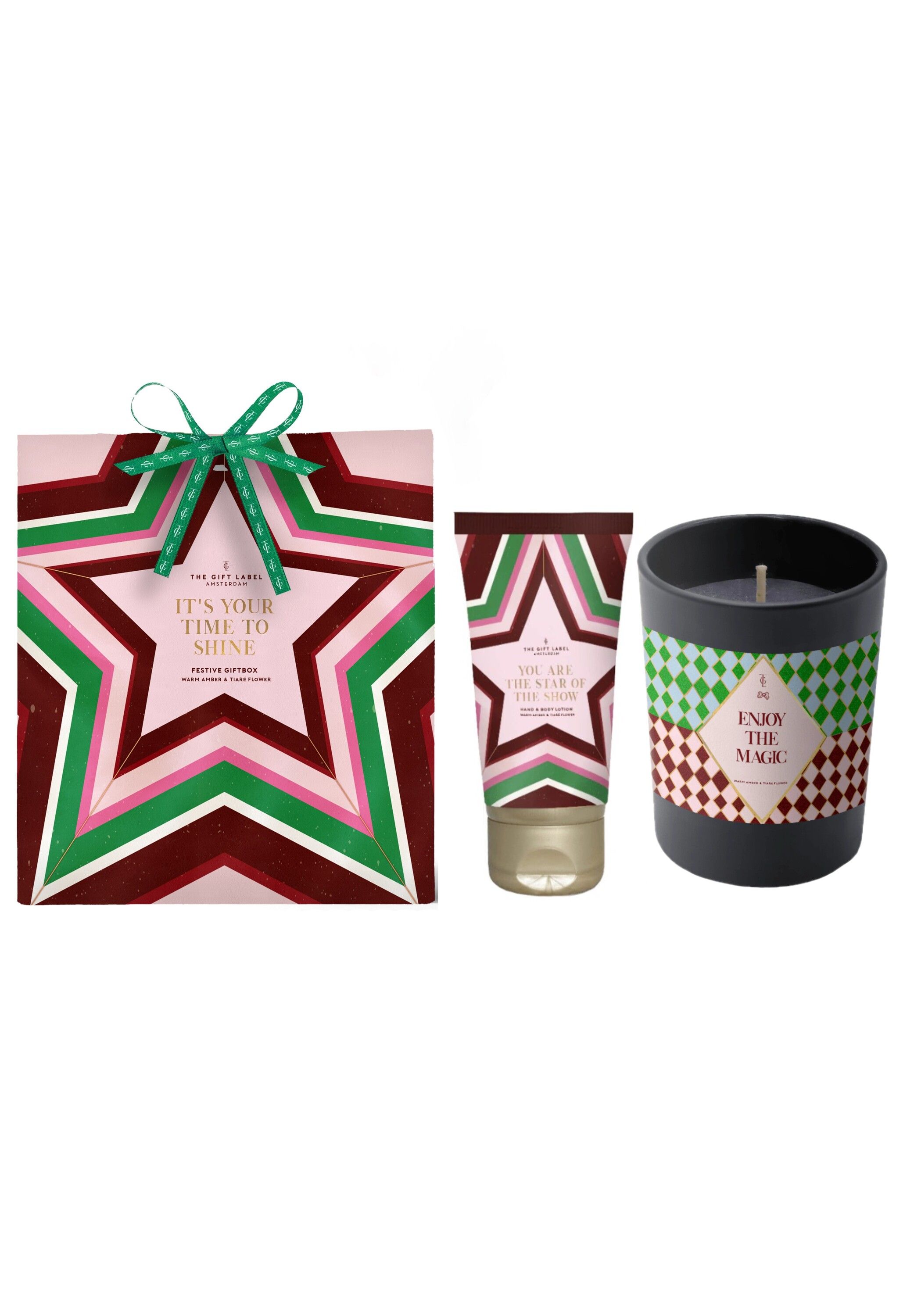 The Gift Label Its Your Time To Shine - Amber & Tiare Flower Körperpflege-Set
