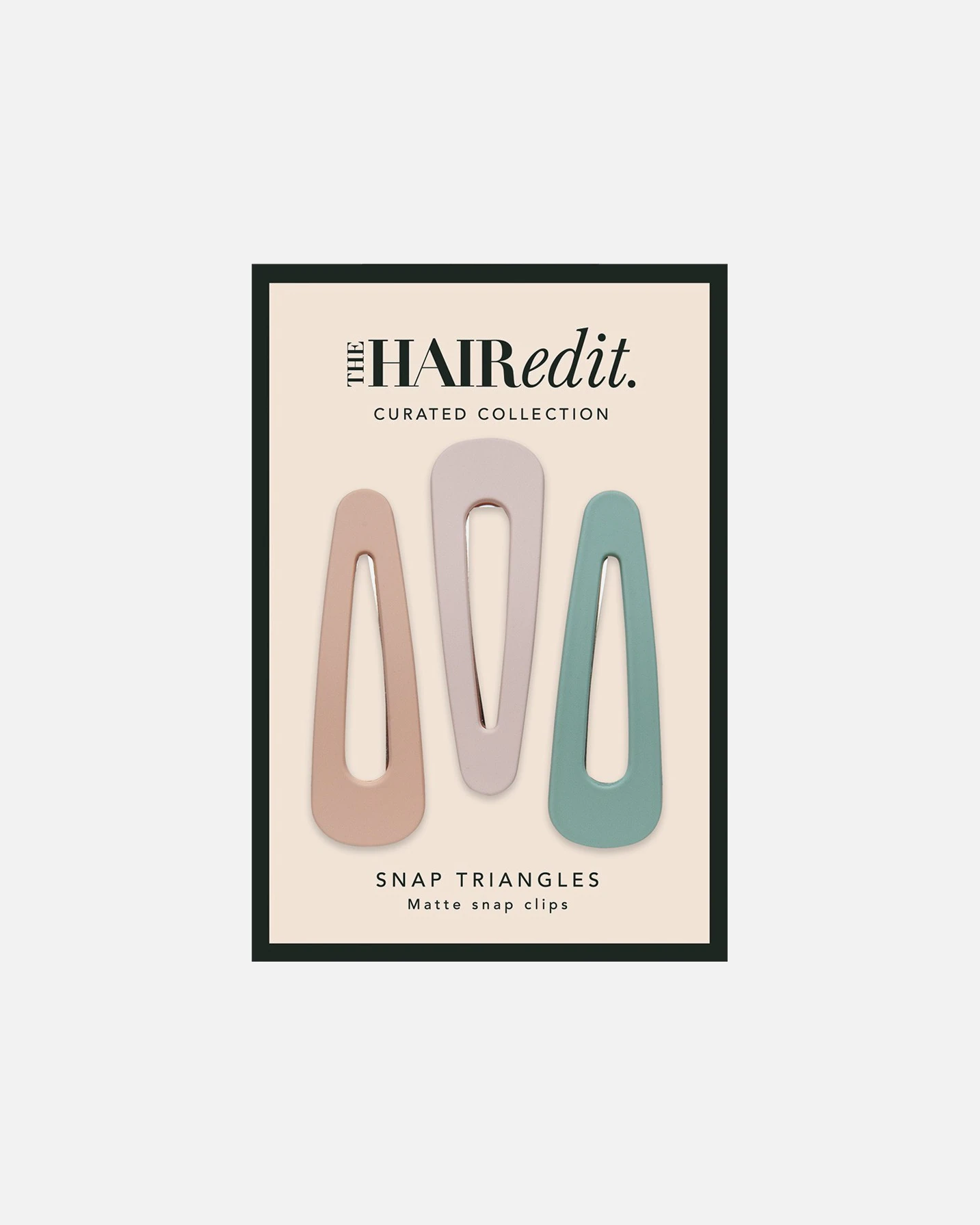 The Hair Edit Hair Accessories Snap Triangles Matte Pastel Clips