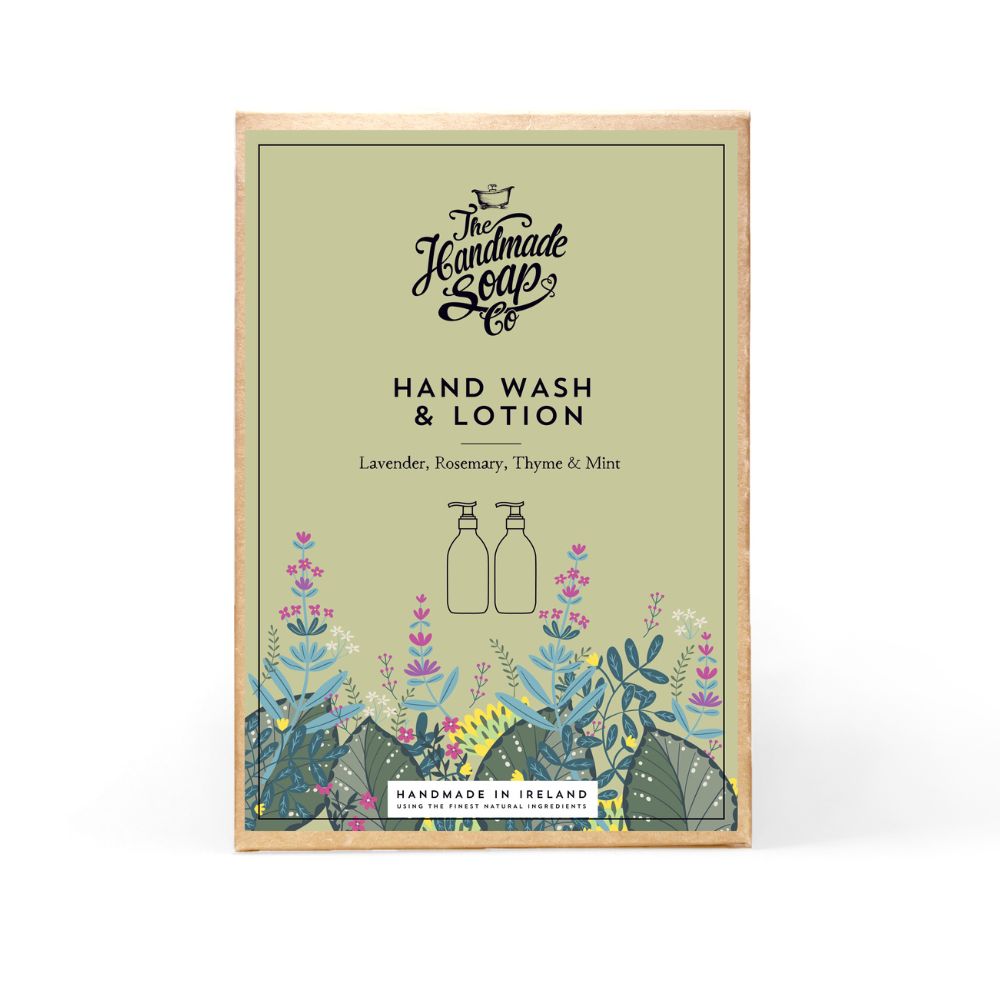 The Handmade Soap Company Geschenkset Handseife & Handlotion Lavendel, Rosmarin und Minze