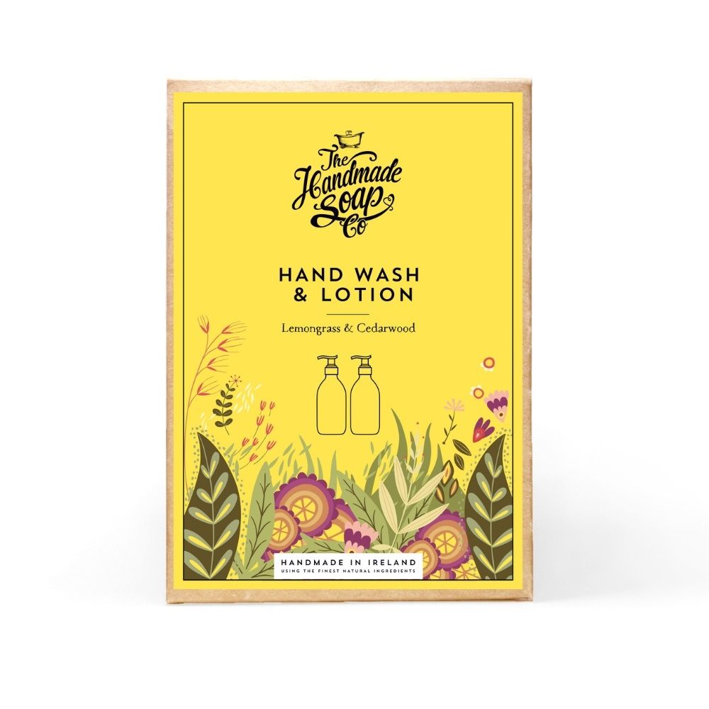 The Handmade Soap Company Geschenkset Handseife & Handlotion Zitronengras und Zedernholz