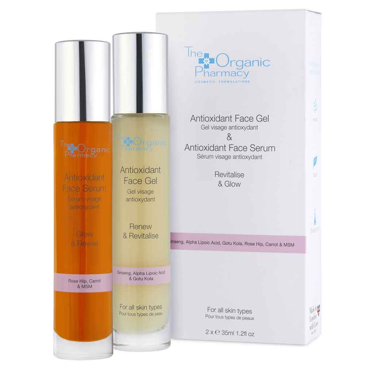 The Organic Pharmacy Anti Aging Antioxidant Duo - Face Gel + Face Serum