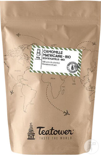 Thé Teatower Chamomile Matricaria Organic Apple-Sweet With Bitter Aftertaste 50g