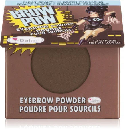 theBalm Browpow® eyebrow powder in a practical magnetic closure case