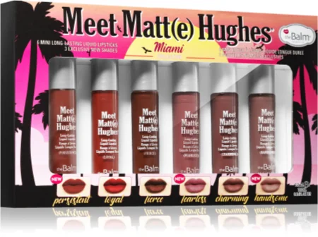 theBalm Meet Matt(e) Hughes Mini Kit Miami Set with liquid lipsticks (for a long-lasting effect)