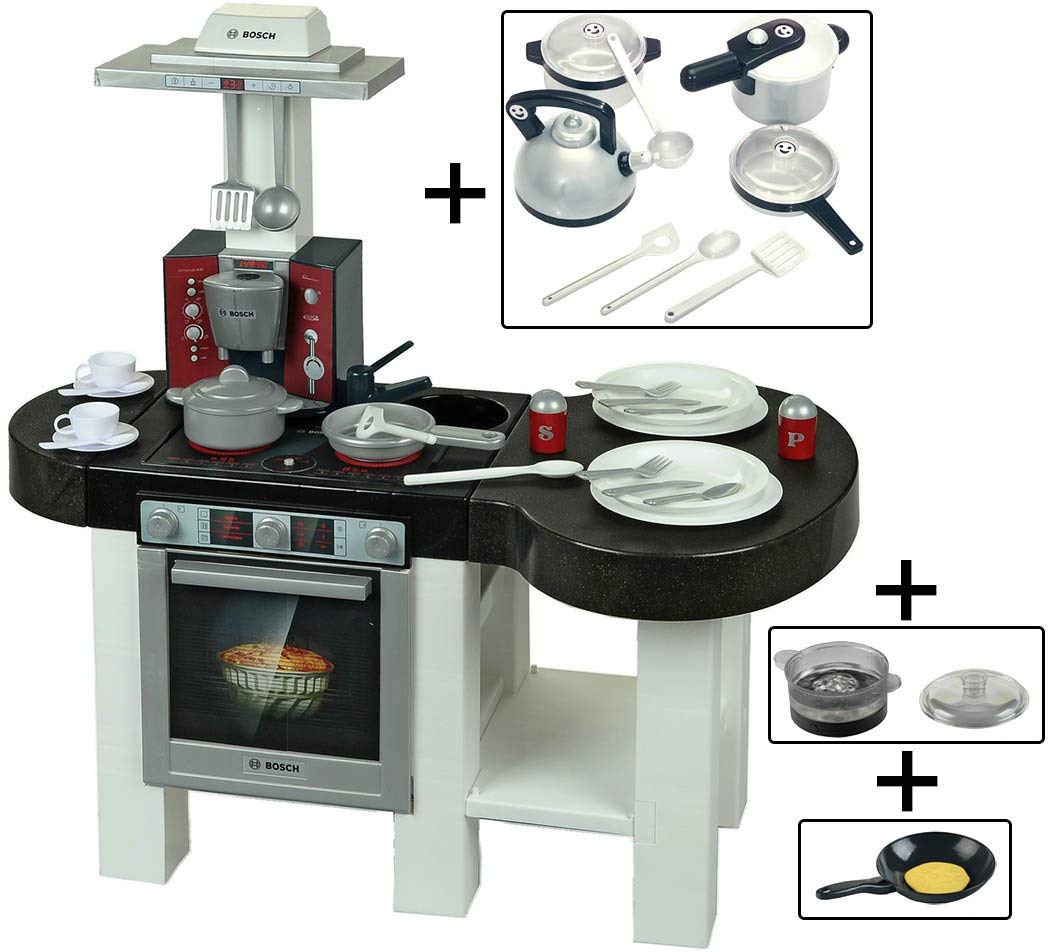 Bosch Theo Klein Kitchen Cool Cooking Saucepan Spirit Level With And Pancake Pan