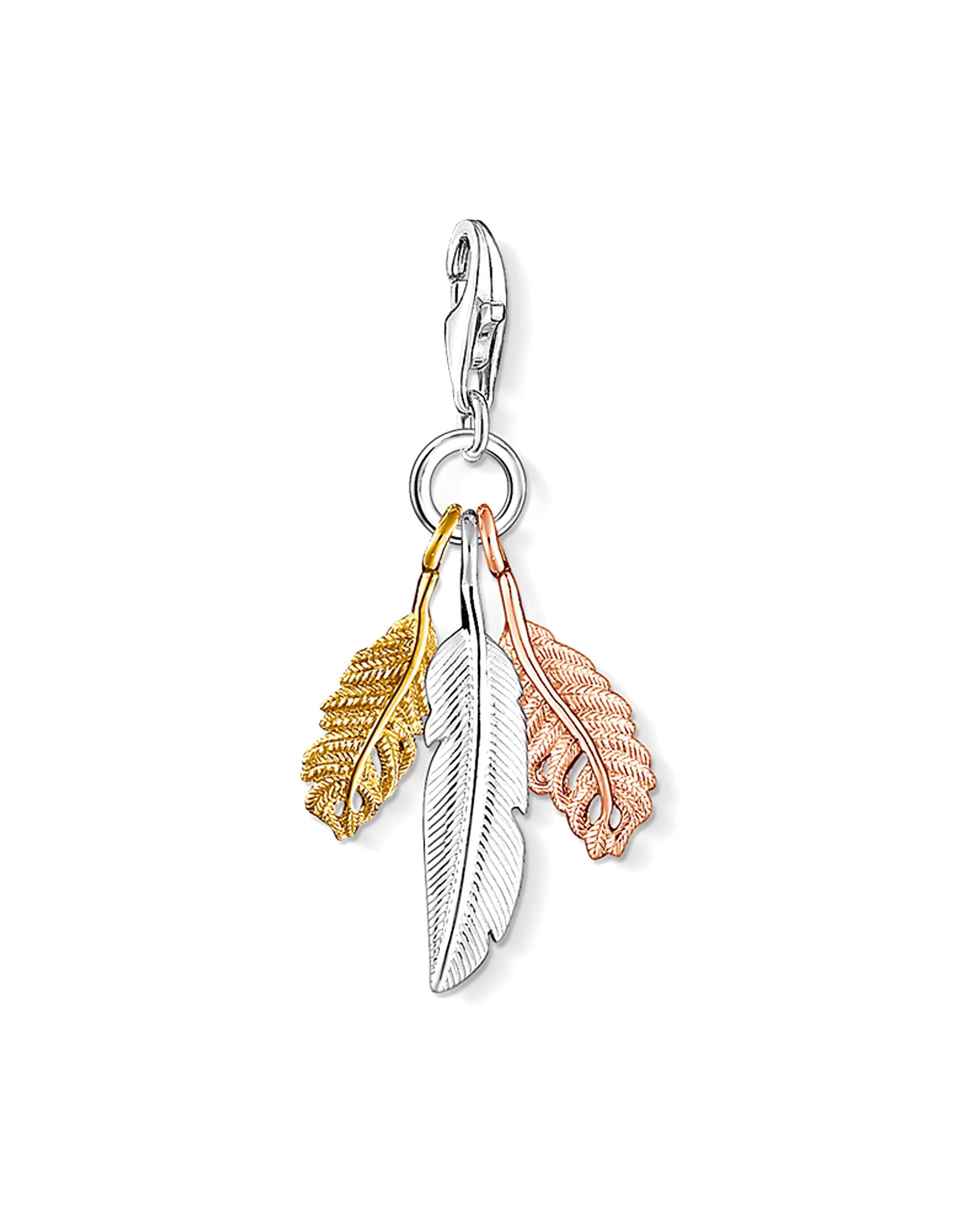 Thomas Sabo pendant charm 925 silver, 750 yellow gold, 750 rose gold