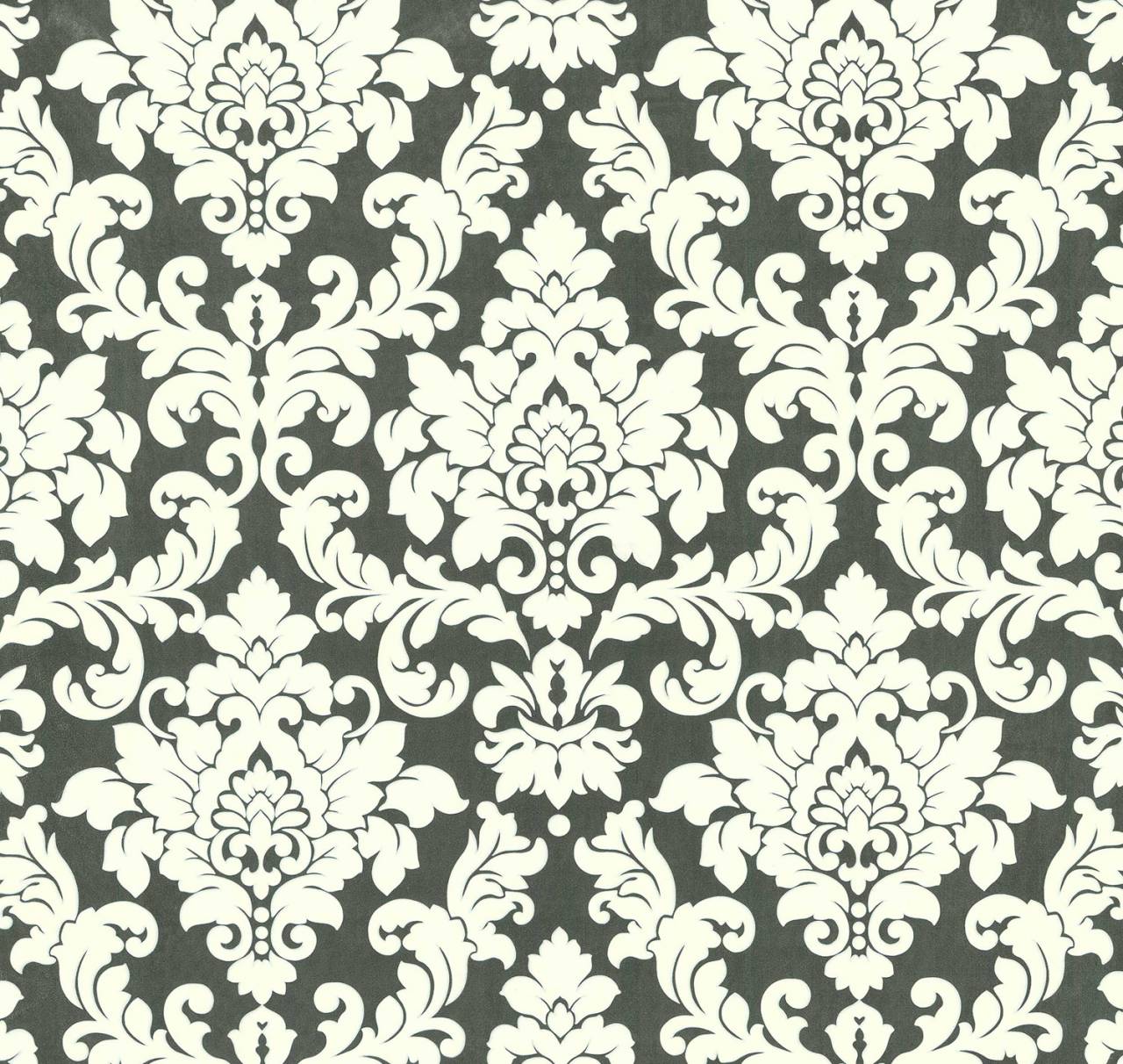 Thomas Non-Woven Wallpaper Baroque Black/White Tlt005 - 360953