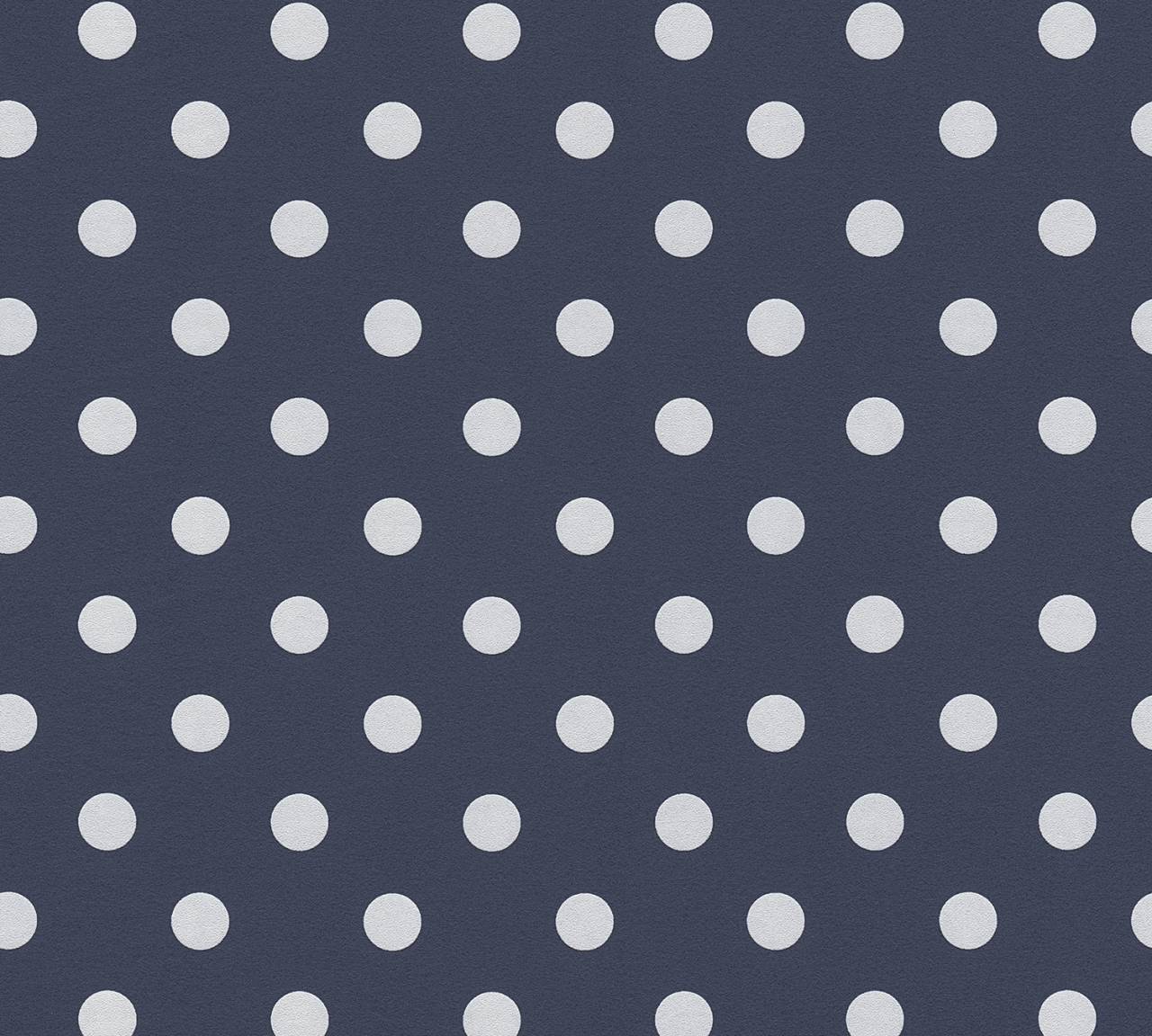 Thomas Non-Woven Wallpaper Dots Blue/White Tlt025 - 363368