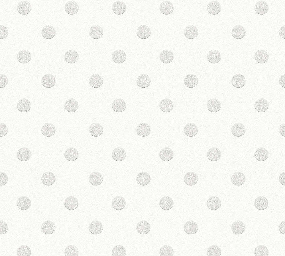 Thomas Non-Woven Wallpaper Dots White/Grey Tlt013 - 363361