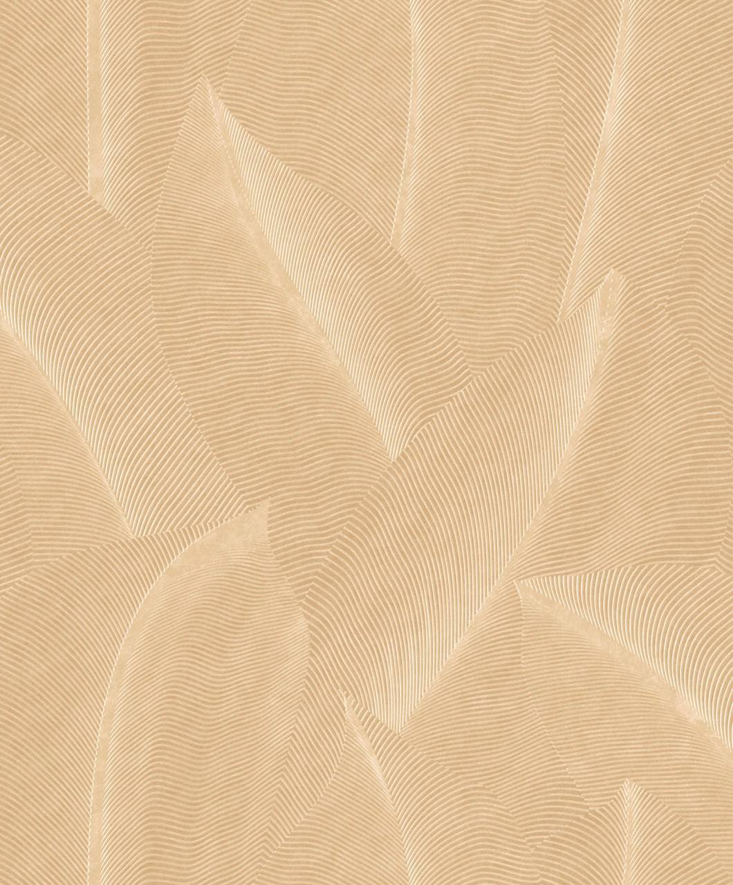 Thomas fleece wallpaper Attraction beige leaves