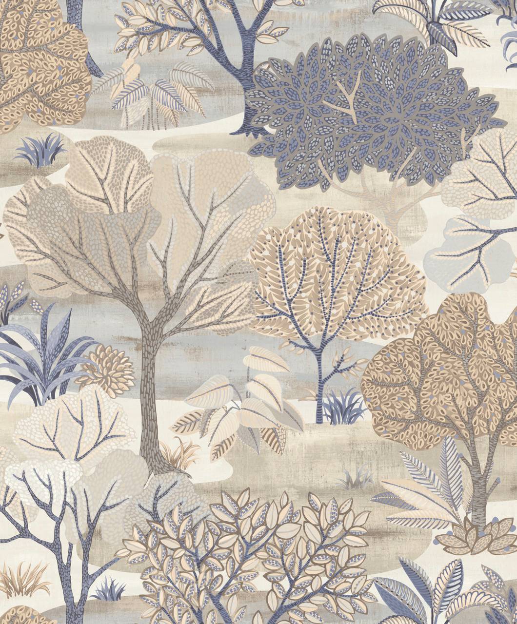 Thomas fleece wallpaper Attraction beige trees