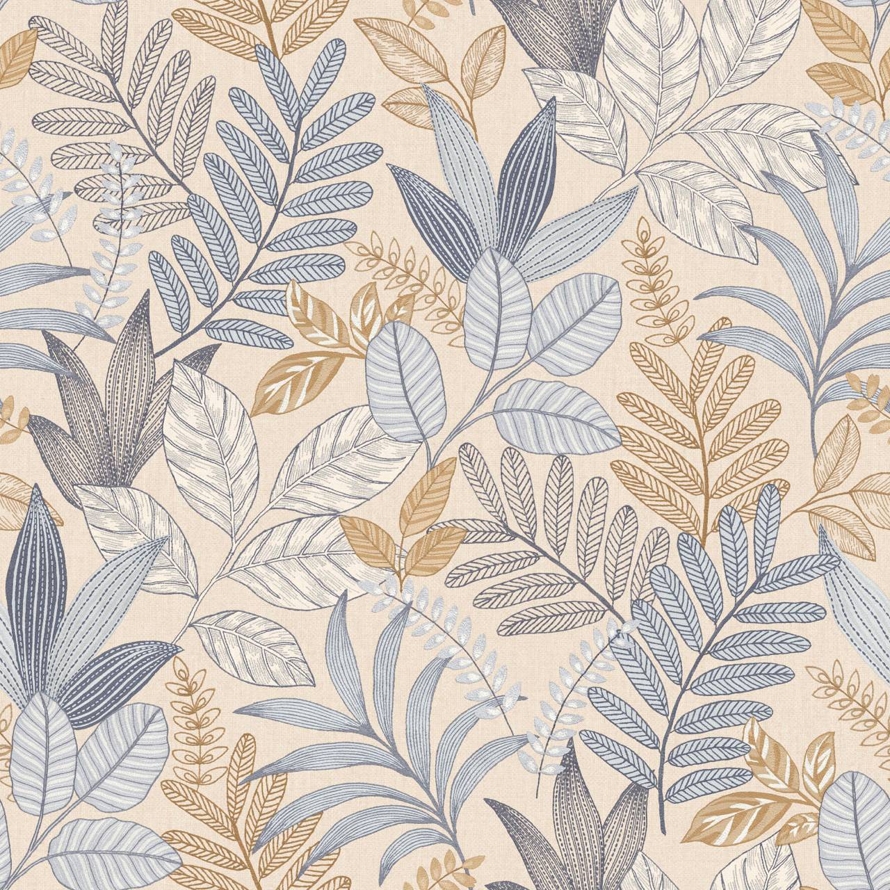 Thomas fleece wallpaper Attraction beige plants