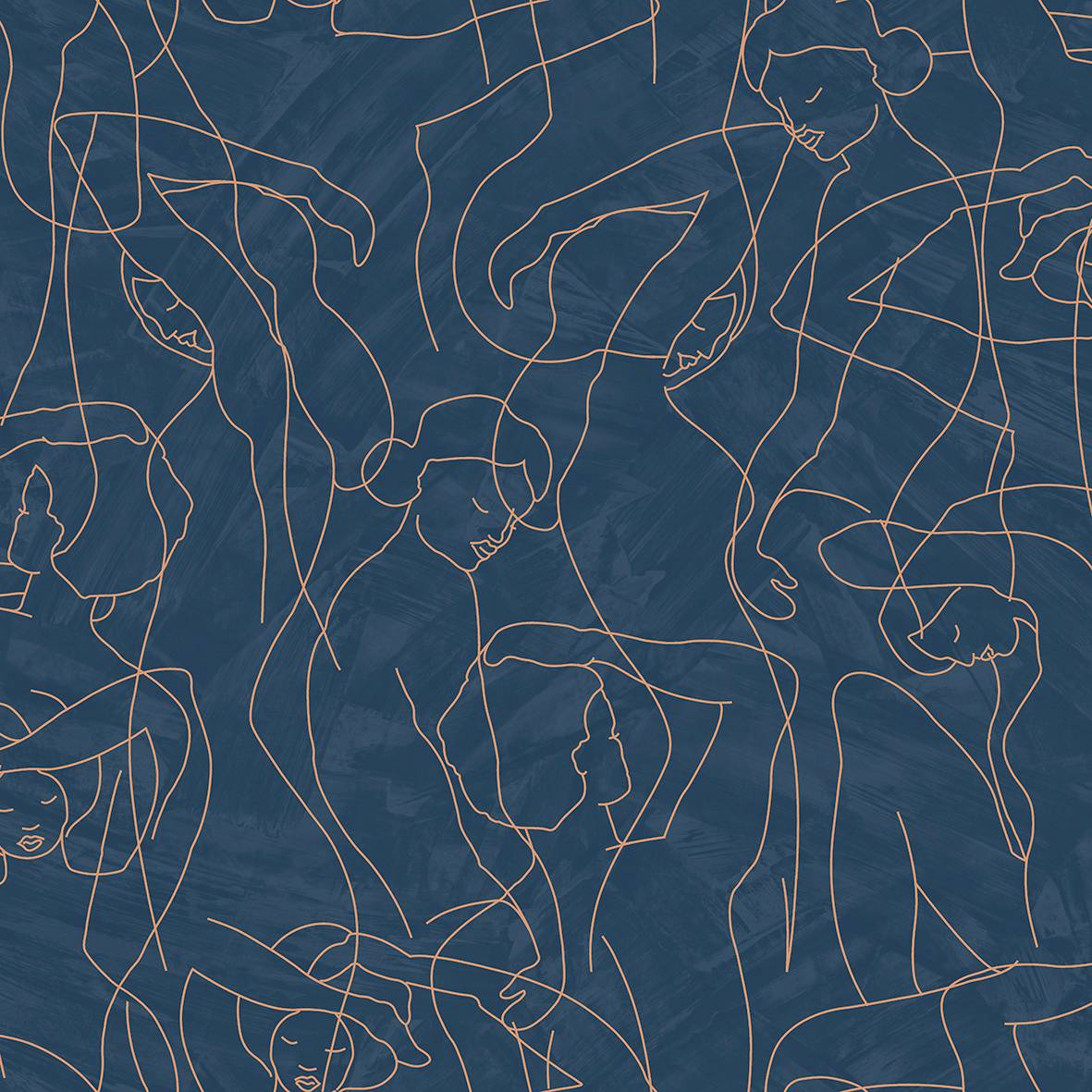 Thomas non-woven wallpaper Soleggiato Navy blue