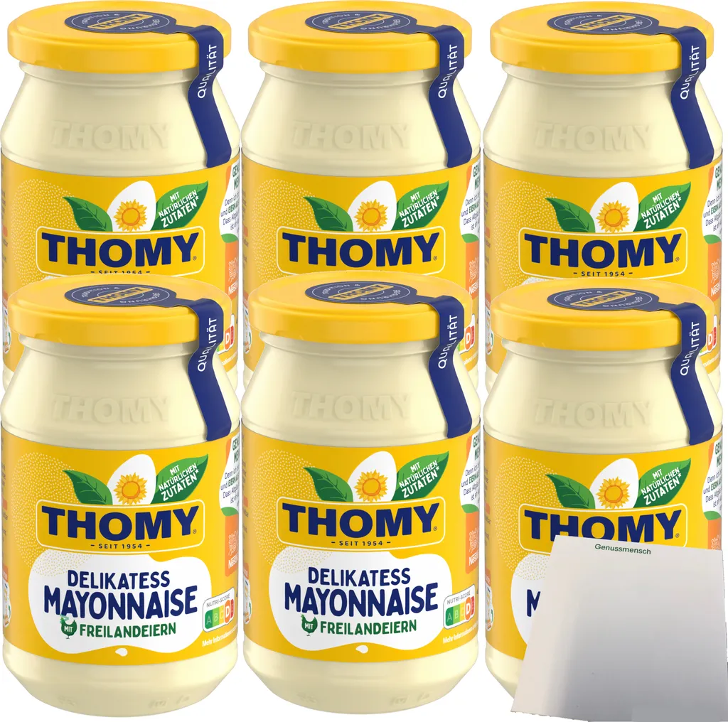 Thomy Delikatess Mayonnaise 80% 6er Pack (6x250ml) + usy Block
