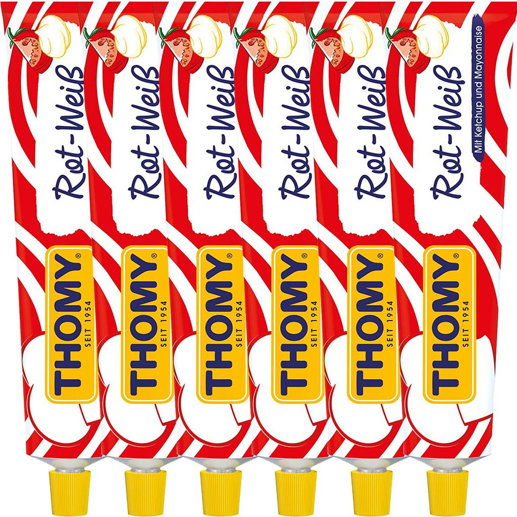 Thomy Rot Weiß Ketchup und Mayonnaise Doppelter Genuss 200ml 6er Pack