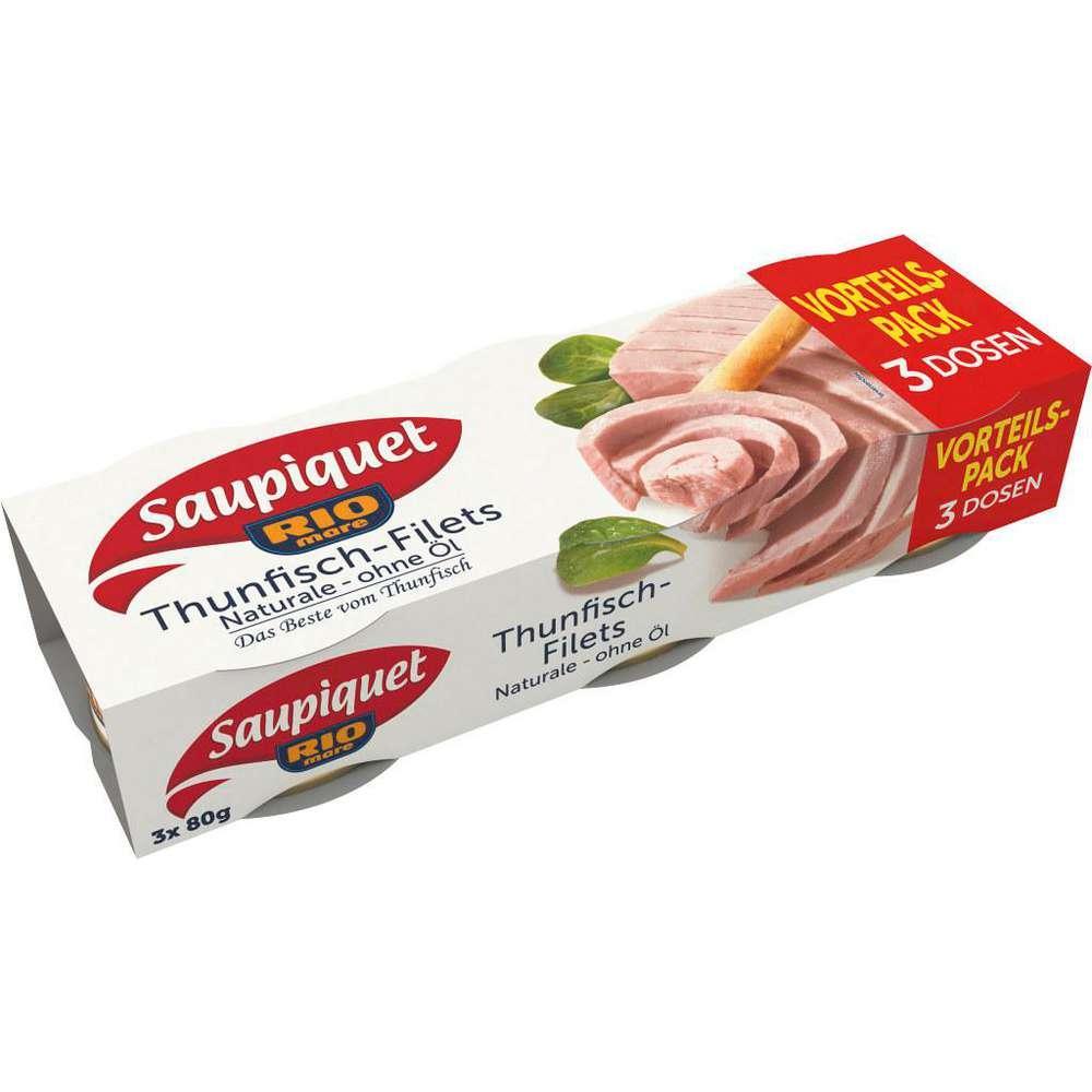 Tuna fillets, natural without oil