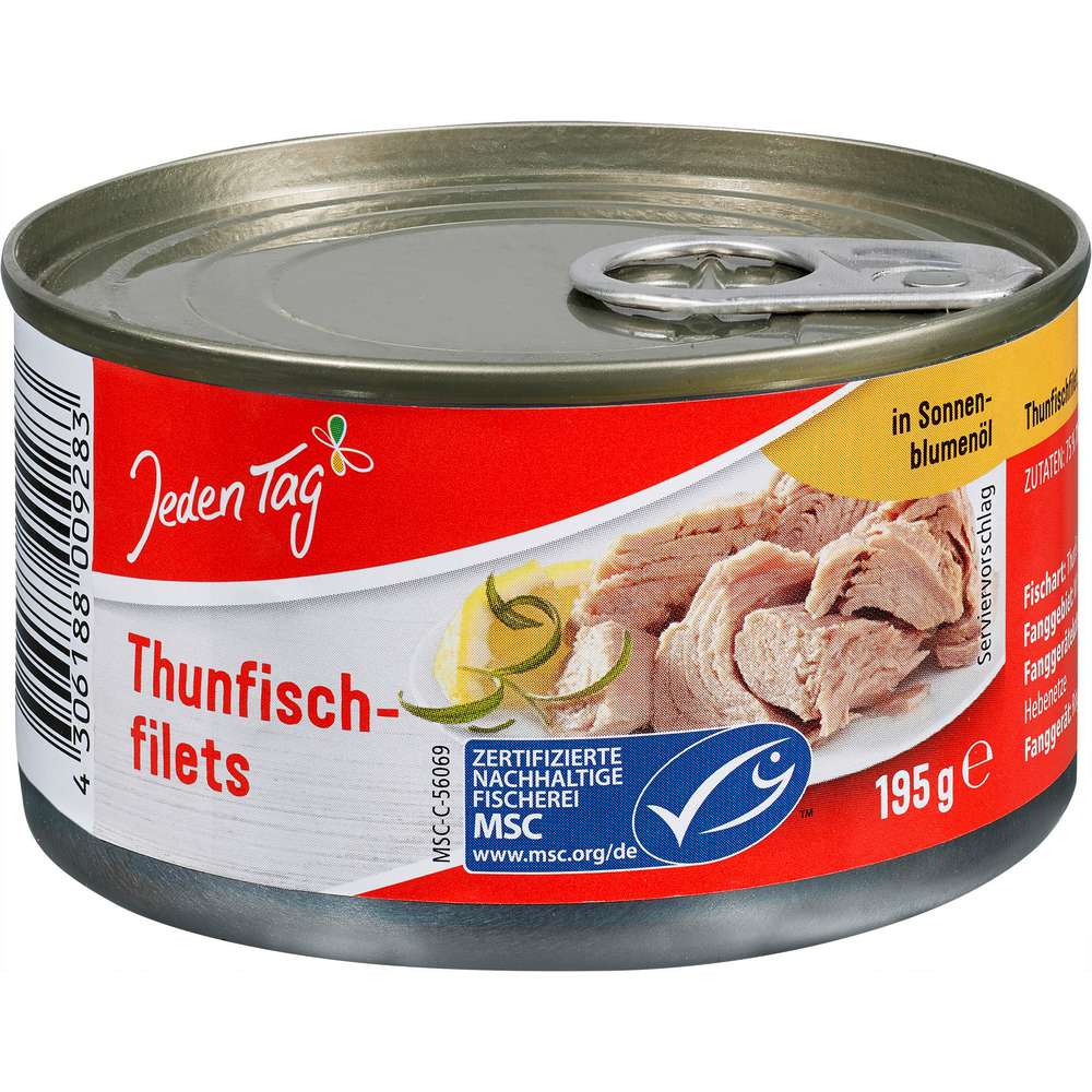 Tuna fillets, in oil