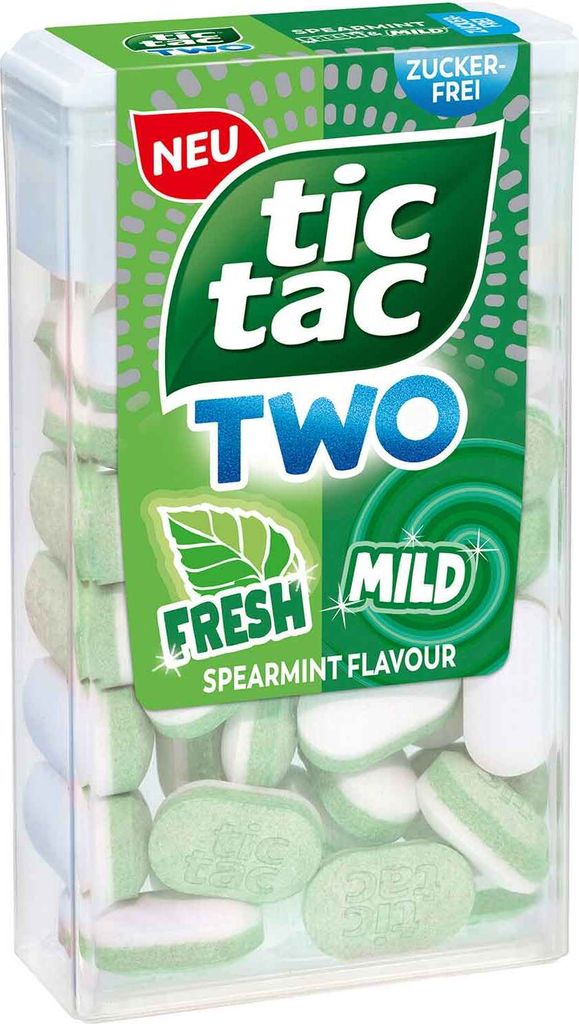 tic tac Two Spearmint Fresh & Mild 38,5g Limited Edition Lutschpastillen