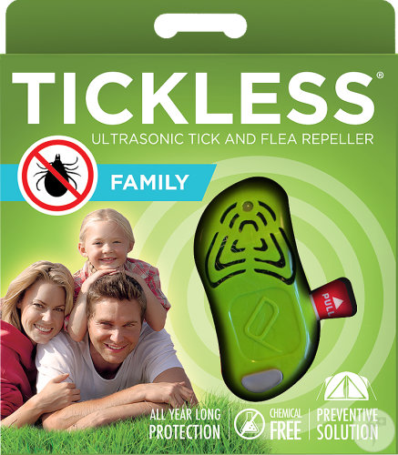 Tickless Family Ultrasonic Device for Keeping Ticks and Fleas Away for Families 1 Piece