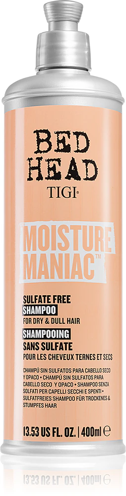 TIGI Bed Head Moisture Maniac cleansing and nourishing shampoo for dry hair
