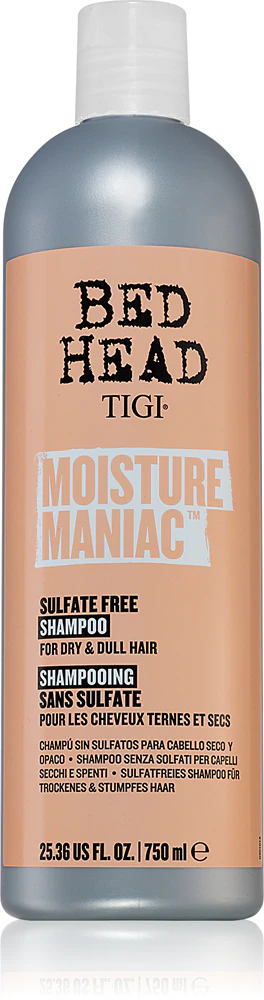 TIGI Bed Head Moisture Maniac cleansing and nourishing shampoo for dry hair