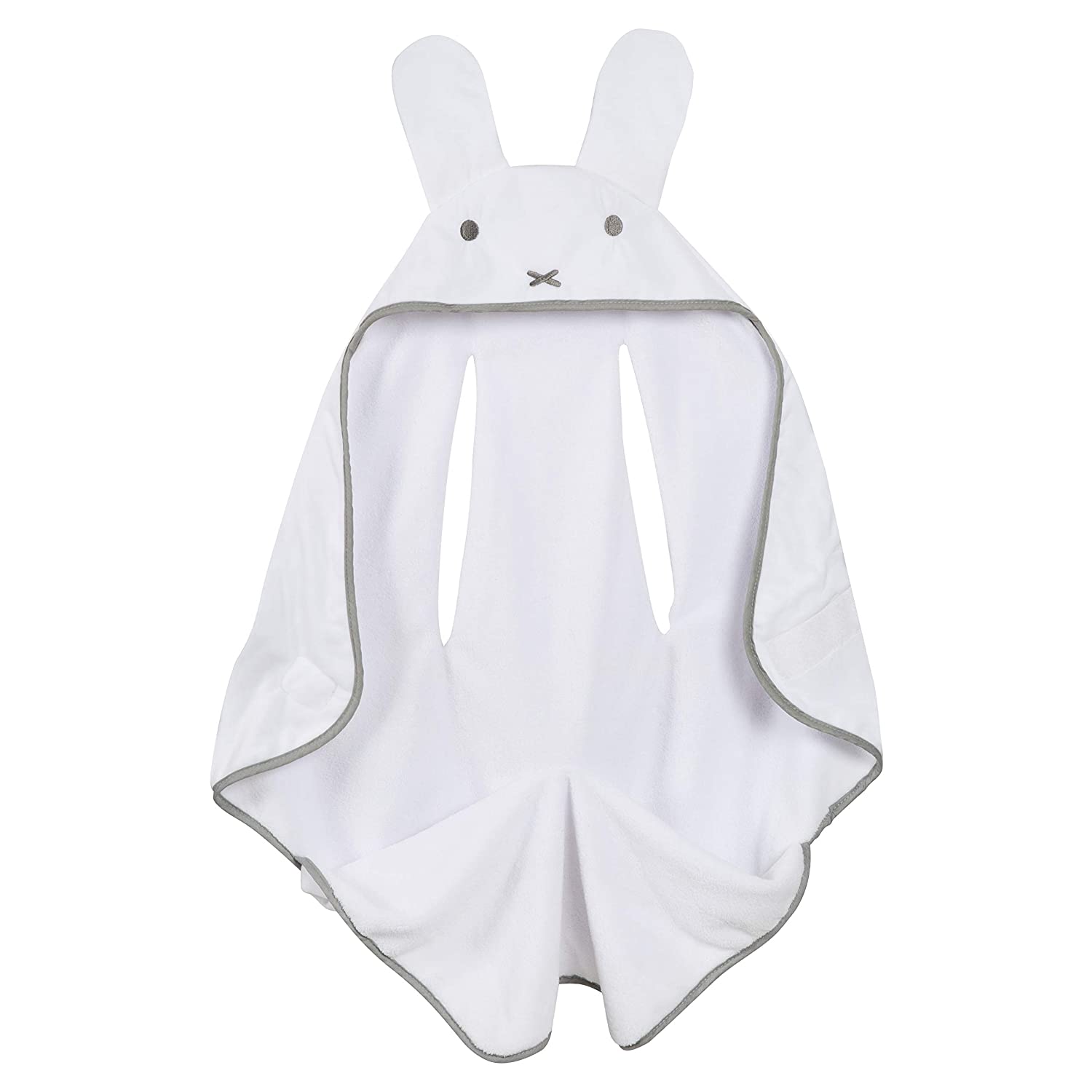 roba 306116P210 \"Miffy\" baby blanket with slots for seat belts, universal baby blanket for all car seats, baby seats, buggies, prams, super soft plush microfibre, white