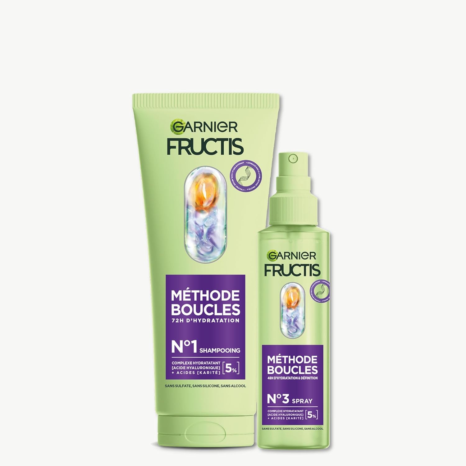 Garnier Fructis Method Curls Duo Shampoo and Moisturizing Spray with Hyaluronic Acid and Shea Butter