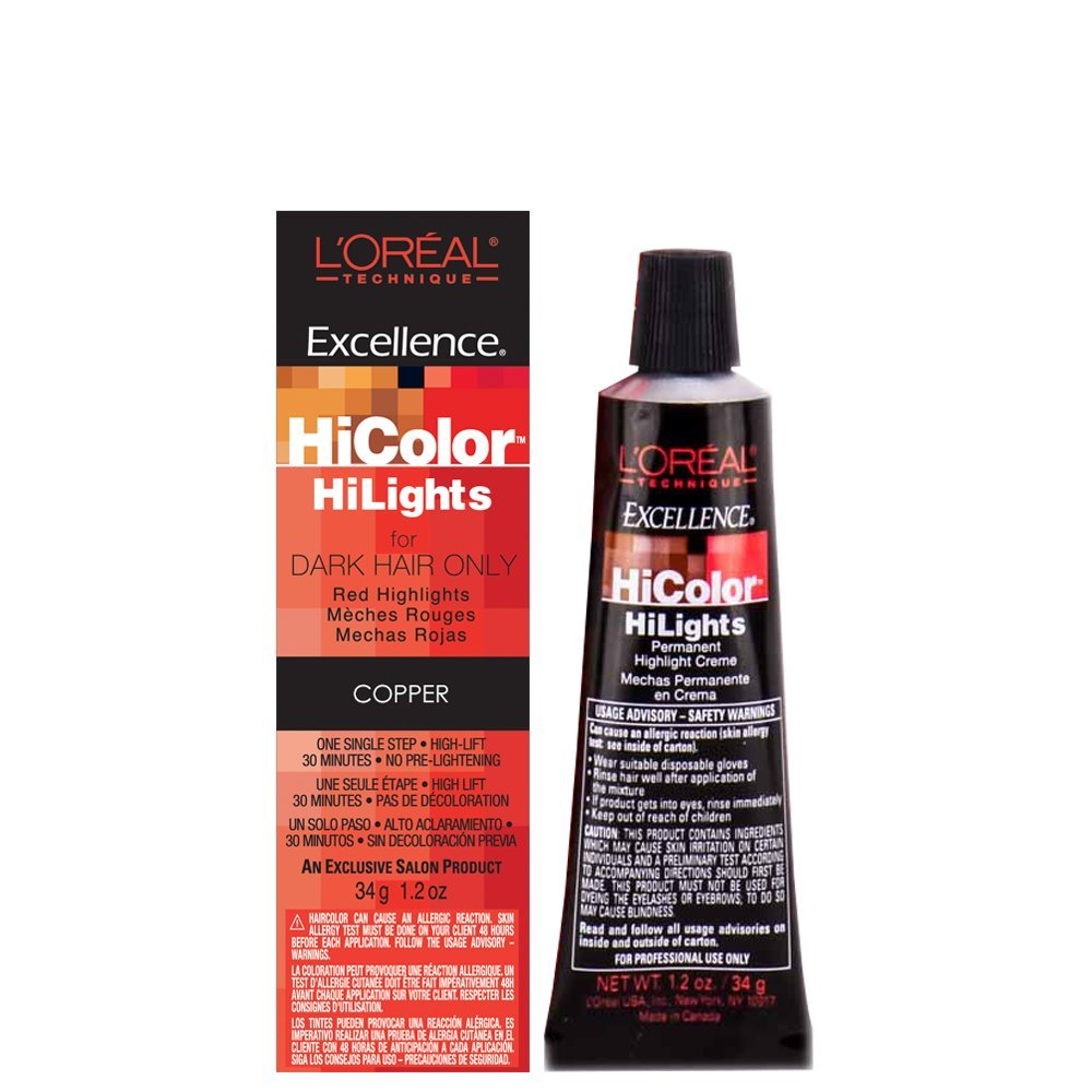 L \ 'Oreal Excel Hicolor Highlights Copper 35 ml (Hair Color)