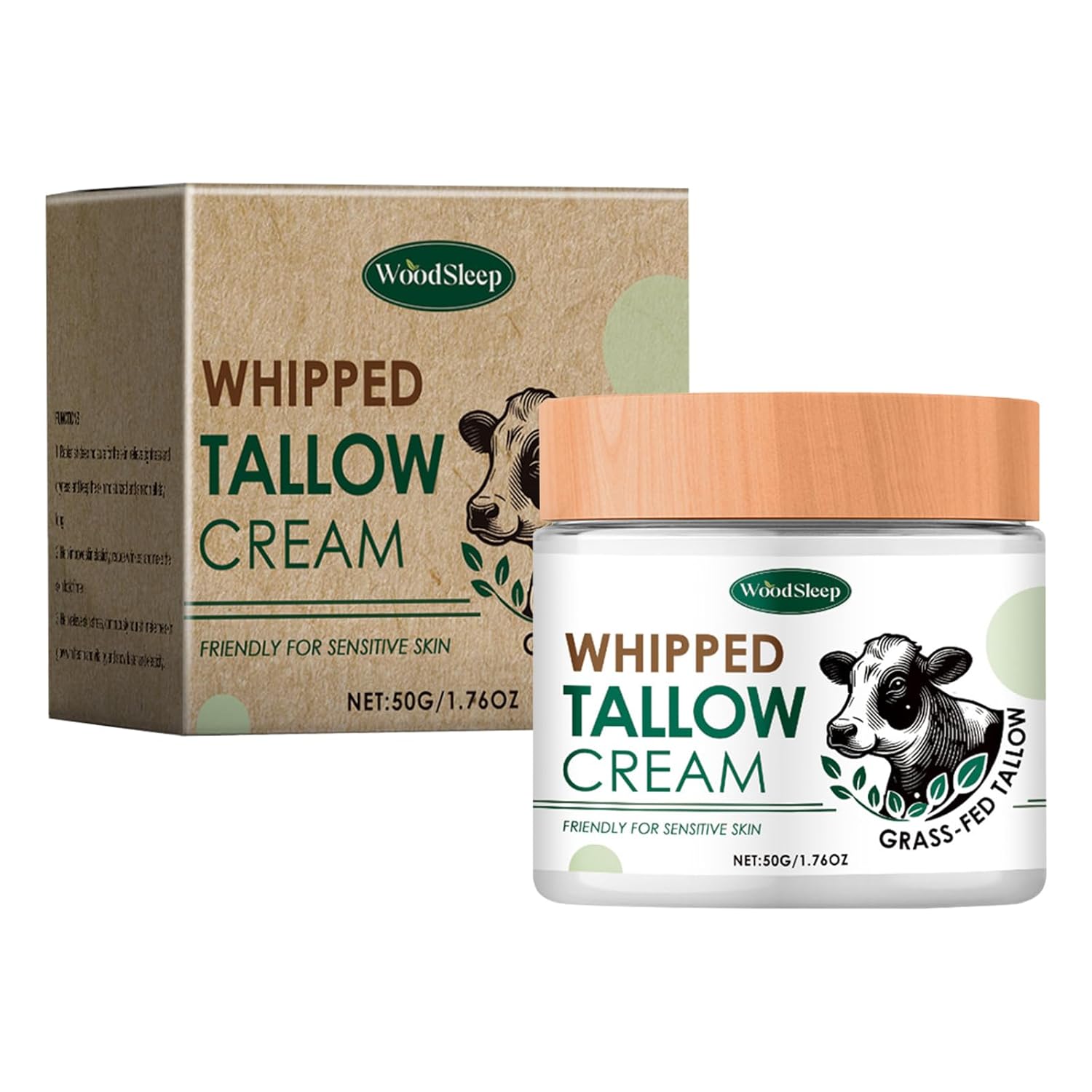 1 x grass-lined tallow cream, beef tallow skin care product, multifunctional moisturising cream for the body, suitable for face and body, beef tallow organic beef tallow skincare, beef tallow cream